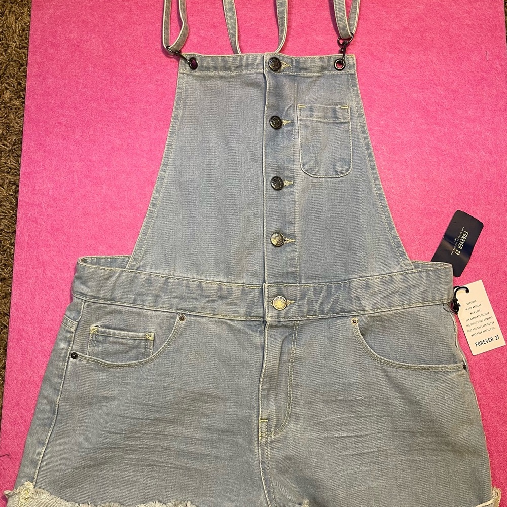 Forever 21 Light Blue Denim Overall Dress